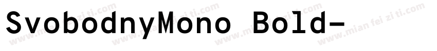 SvobodnyMono Bold字体转换